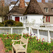 Colonial Town In March Art Print