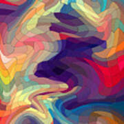 Colorflow Abstract Mosaic Art Print
