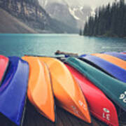 Colorful Canoes #1 Art Print