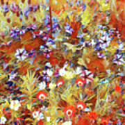 Colorful Flower Meadow Impressionism Art Print