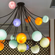 Colorful Modern Lamps Hanging Art Print