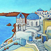 Colours Of Santorini Art Print