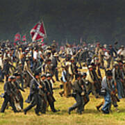 Confederate Charge At Gettysburg Art Print