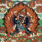 Conqueror Of The Lord Of Death, Yamantaka, Vajrabhairava Art Print