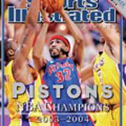 2004 Detroit Pistons Nba Championship Commemorative Issue Cover Art Print