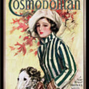 Cosmopolitan Front Cover November 1917 By Harrison Fisher Old Masters Fine Art Reproduction Art Print