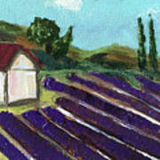 Country Lavender Farm 2 Art Print