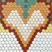 Courthouse Tile Heart Mosaic Art Print