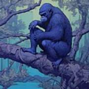 Cross River Gorilla Art Print