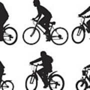 Cycling Group Art Print