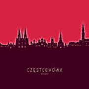 Czestochowa Poland Skyline #17 Art Print