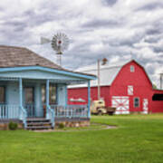 Dalton Farmhouse - Red Oak Ii - Route 66 Art Print