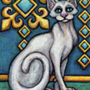 Damien. The Hauz Katz. Cat Portrait Painting Series. Art Print