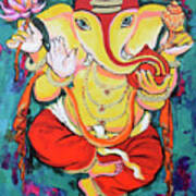 Dancing Ganesh Art Print