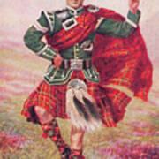 Dancing Scotsman Art Print