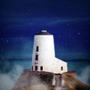 Dark And Moody Twr Mawr Lighthouse, North Wales Art Print