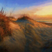 Dawn In The Outer Banks Digital Painting Art Print