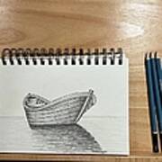 Day 130 Boat Sketch Art Print