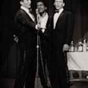 Dean Martin, Sammy Davis Jr. And Frank Sinatra. Art Print