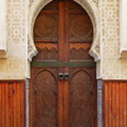 Decorated Door In Medina Of Fez Art Print