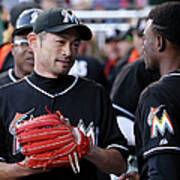 Dee Gordon And Ichiro Suzuki Art Print