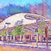Denver Transit Center In Pastel Art Print