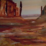 Desert Rise Painting # 378 Art Print