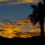 Desert Afterglow On Santa Rosa And San Jacinto Mountains In California Art Print