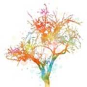 Design 169 Multicolor Tree Art Print