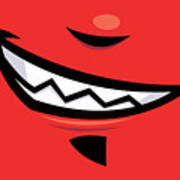 Devilish Grin Cartoon Mouth Art Print