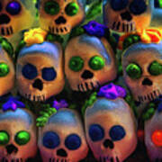 Dia De Los Muertos Candy Skulls 2 Art Print