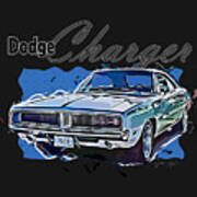 Dodge Charger American Muscle Car Art Print