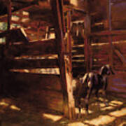 Double Trouble In The Barn Art Print