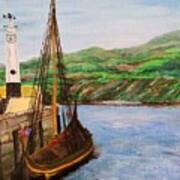 Draken Harald Harfagre Peel Harbor Isle Of Man Art Print
