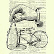 Drawing Bicycles Art Print