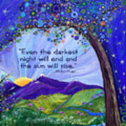 Dreaming Tree With Quote #2 Art Print