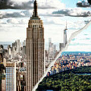 Dual Torn Collection - Empire State Building Art Print