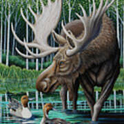 Duck Duck Moose Art Print
