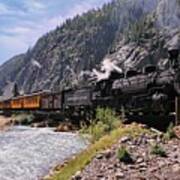Durango And Silverton Steam Train, Colorado, Usa Art Print
