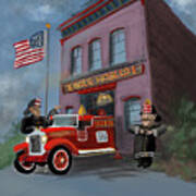 Early Fire Station Art Print