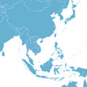 East Asia Map Art Print