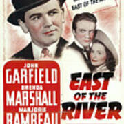 ''east Of The River'', With John Garfield And Brenda Marshall, 1940 Art Print