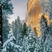 El Capitan On A Winter Morning Yosemite National Park California Art Print