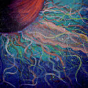 Electric Jellyfish 1 Art Print