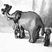 Elephant In The Room Art Print