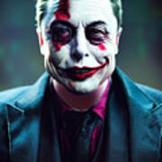 Elon  Musk  As  The  Joker  Highly  Detailed  Intricate  Cine  6b645b7367  D95c  645dc5  B2c3  5c5d6 Art Print