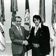 Elvis And Nixon Art Print