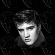 Elvis Presley - B/w Art Print