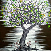 Empathy Love Tree W/ Foliage Art Print