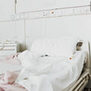 Empty Hospital Bed Art Print